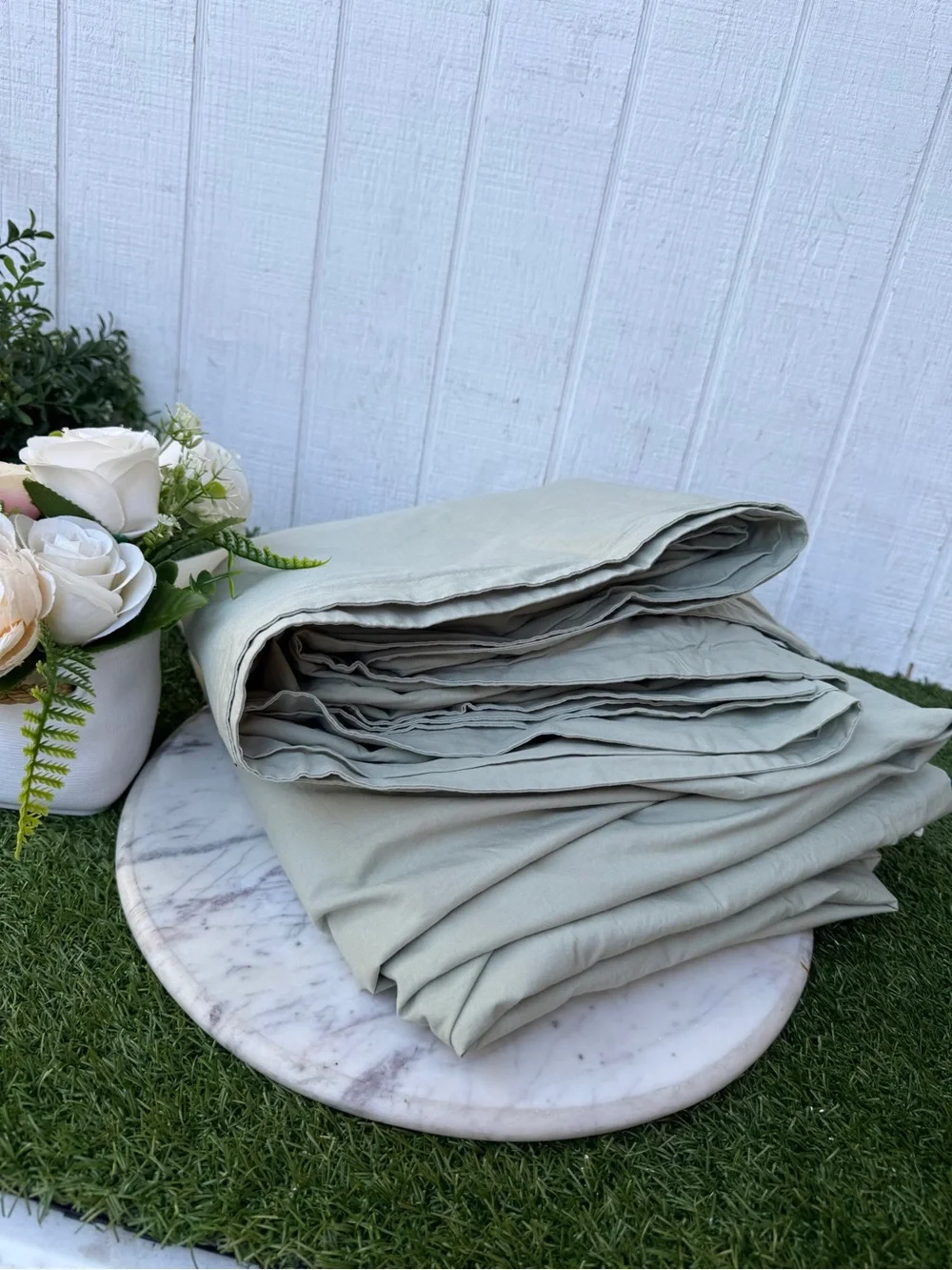 PARACHUTE Percale Duvet Cover Organic Cotton Comforter New King Cal King Sage
